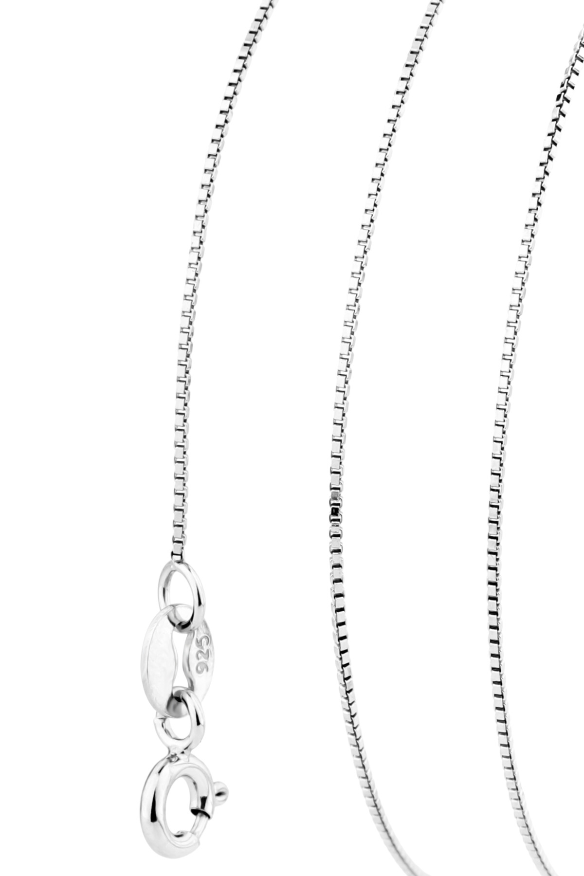Box Chain Necklace | 1mm Thickness 925 Sterling Silver Necklace