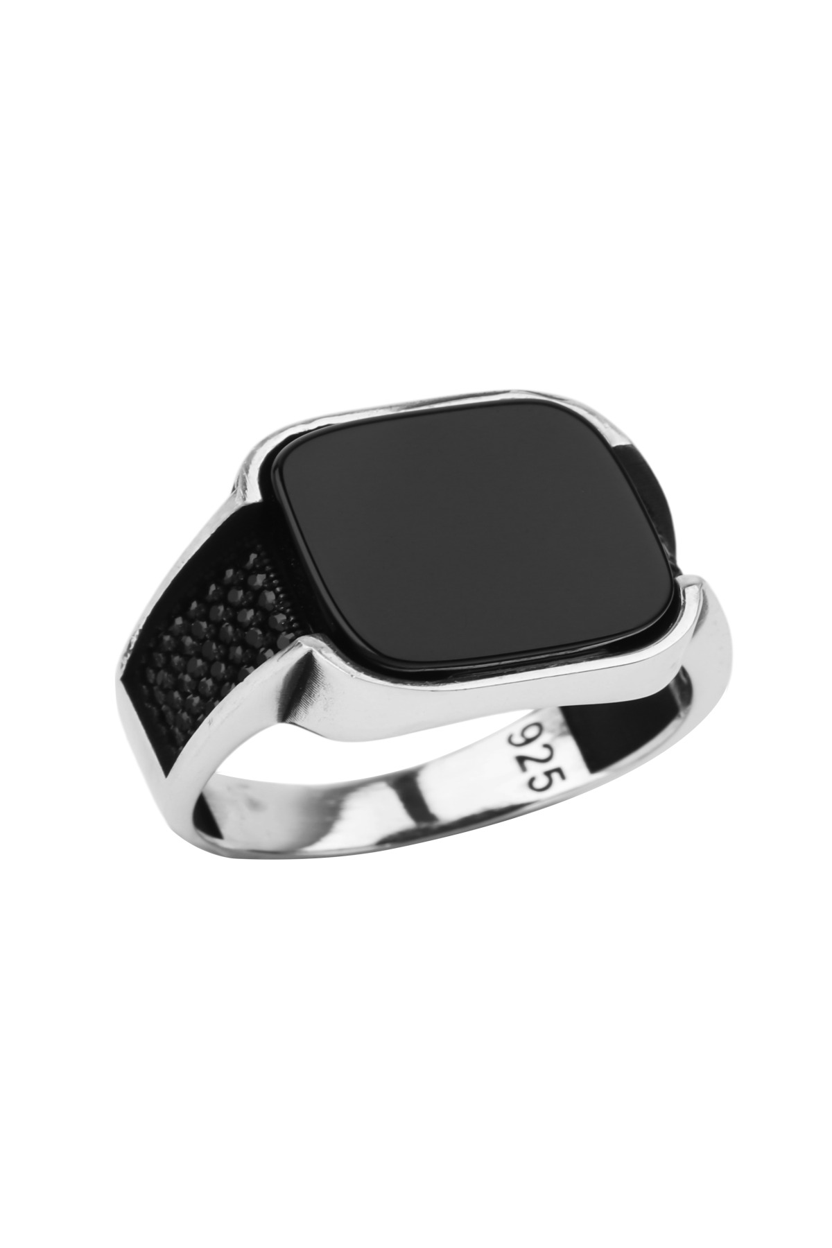 Matte-Gloss Contrast Matrix | 925 Sterling Silver Men's Ring